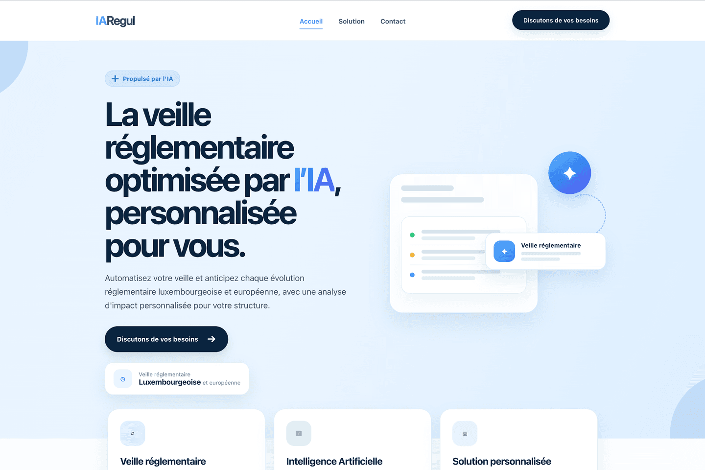 IARegul regulatory technology website homepage